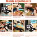 2 x Dog Muzzle Lightweight Breathable Basket Muzzle, Anti-Biting & Chewing, Adjustable Fit for Small, Medium & Large Dogs, Plastic Material (Size 2)