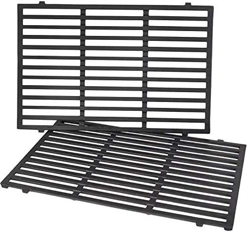 X Home 7638 Grill Grates Replacement for Weber Spirit 300 Series, E/S 310 & 320, Genesis Silver/Gold B & C Grill Replacement Parts, Cast Iron, 17.5 x 11.9 Inch, Pack of 2