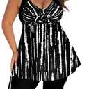 Arolina Plus Size Swimsuit for Women Two Piece Modest Tankini Full Coverage Tummy Control Bathing Suits with Shorts (Large, Black Stripes)