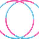 Liberry 2 Packs Kids Exercise Hoop, Detachable & Size Adjustable Toy Hoop, Professional Hoola Rings, Sport Gift in Blue, Pink