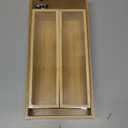 BAMEOS 3-Piece Bamboo Drawer Organizer, Utensil Organizer for Drawer, Junk Drawer Organizer for Kitchen Bathroom, Dressing Room, Office, Pantry (Natural)