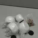 2 Inches White Bun Feet for Furniture Solid Wood Round Replacement Legs Set of 4 for Chair Ottoman Predrilled M8 Bolt