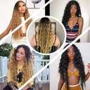 T1B427 Human Hair Bundles Ombre Blonde Deep Wave Bundles Niegmeag Virgin Remy Hair 3 Bundles 22 24 26 Inch Double Weft 3 Tone Brown and Honey Blonde Bundle