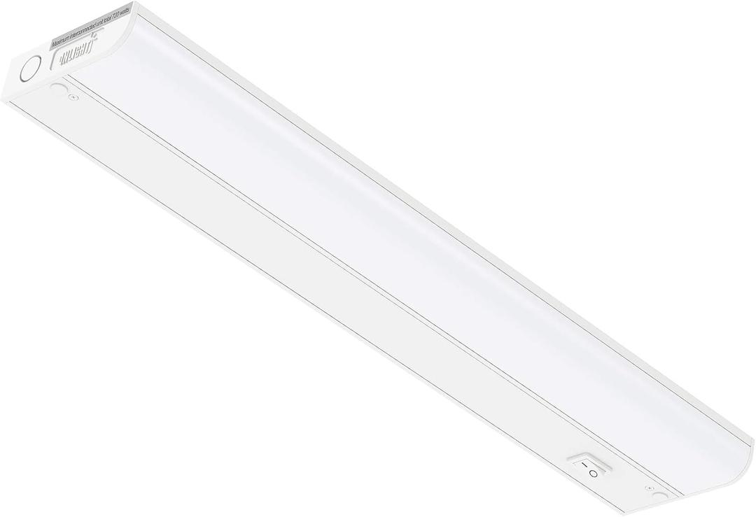 Inlight 18-inch Hardwired Only LED Under Cabinet Lighting, Daylight White(5000k), Dimmable, Matte White Finished, ETL Listed, IN-0201-12-WH-50
