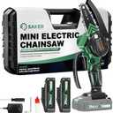 Saker Mini Chainsaw,2025 New Upgrade Electric Chainsaws,Portable Chain Saw Cordless Battery Powered,Small Handheld Chain Saws Pruning Shears Saw for Wood Tree Branches,Courtyard and Garden