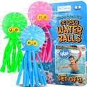 ArtCreativity Octopus Water Balls (Pack of 3), Pool Toys for Toddlers 1-3, Sensory Stress Relief Toy for Kids, Beach Water Toys & Swimming Toy for Toddlers, Cute Goodie Bag Fillers for Boys & Girls