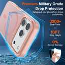 SUPFINE Magnetic for iPhone 17 Pro Max Case (Compatible with MagSafe)(Military Grade Drop Protection) Translucent Matte Shockproof with Anti-Fingerprint Phone Cover,Pink