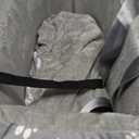 Cullaby Center Console Dog Car Booster Seat for Small Dogs 0-15 lbs - Grey Pet Travel Carrier Safety Leash, Detachable Seat Belt & Storage Pockets