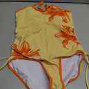 TyeSmo Girls Swimsuits Size 111-12 One Piece Color Block Strap Tween Bathing Suits Swimsuits for Girls 10-12 Girl Swimsuit Size 10 Drawstring Swimwear Girl Bathing Suit with Padded Yellow