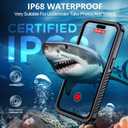 xiwxi for iPhone 14 case Waterproof,[IPX8 Underwater Case][Full Body Shockproof & 15FT Military Dropproof][Built-in Screen Protector][Dustproof] Clear Sound for iPhone 14 case 6.1 inch-Black