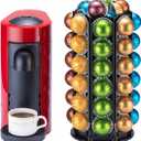 Rice rat for Nespresso Pods Holder With Central Additional Pods Storage (Carousel-60+ Pods) (Black 1)