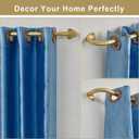 Brass Curtain Rods 2 Pack, 28-48 Inch Room Darkening Wrap Around Design, 3/4 Inch Diameter Single Adjustable Blackout Curtains Rod, Brass
