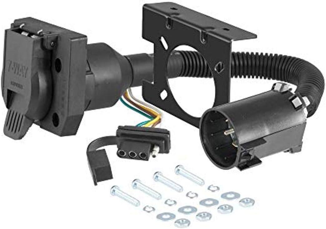 CURT 55774 Dual-Output Vehicle-Side 7-Pin, 4-Pin Connectors, Factory Tow Package and USCAR Socket Required