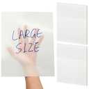 Gueevin 2 Pads 100 Sheets 8.5 x 11 Inch Transparent Sticky Notes, Extra Large Clear Self Sticky Notes, Waterproof Jumbo Translucent Paper, Office Supply