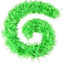 80g Green Feather Boas 2 Yards Turkey Chandelle Feathers Boa for DIY Craft Wedding Party Dancing Halloween Christmas Home Costume Decoration