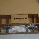 Kwikset San Clemente Front Door Handle No Lock, Entry Handleset Exterior with Interior Reversible Handed Lever, Non-Locking, Matte Black, Deadbolt Not Included, with Microban Protection
