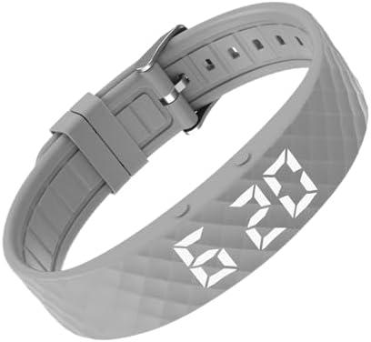 Vibrating Alarm Wristband, Adjustable Alarm Clock Reminder Watch, Watch Wearable Silent Timer, Silent Bracelet Bands for Sleep/Travel/Women/Men/Adults