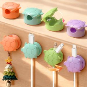 8 Pack Rotatable Cable Clips, Cord Organizer Spring Clip Cord Holder for Nightstand Cable Holders for Cords Charging Cable Organizers Cable Management for Desk Office Car Wall (Multicolor)