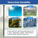 10 Pack 30-inch Rebar Stakes - 5/8 Diameter Heavy Duty Ground Stakes with Chisel Point Ends, Galvanized Steel Metal Stakes for Landscaping, Plant Support, Concrete Form and More