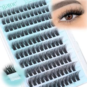 Wispy Self Adhesive Eyelashes Natural Self Adhesive Lash Clusters With Spikes D-Curly Pre Glued Lashes Reusable Glueless Lashes Salon-Level Cluster Eyelash Extensions 10-18MM by Zegaine