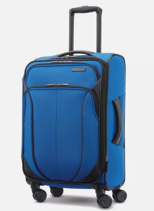 American Tourister, 20 in Carry on Spinner Luggage Soft side Expandable Travel 4 Wheels