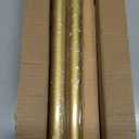 Thestoa Gold Shower Curtain Rod Adjustable 43-66 inch, 1"Diameter Spring Tension Curtain Rod No Drill, Anti-Rust Non-Slip Shower Rod for Bathroom