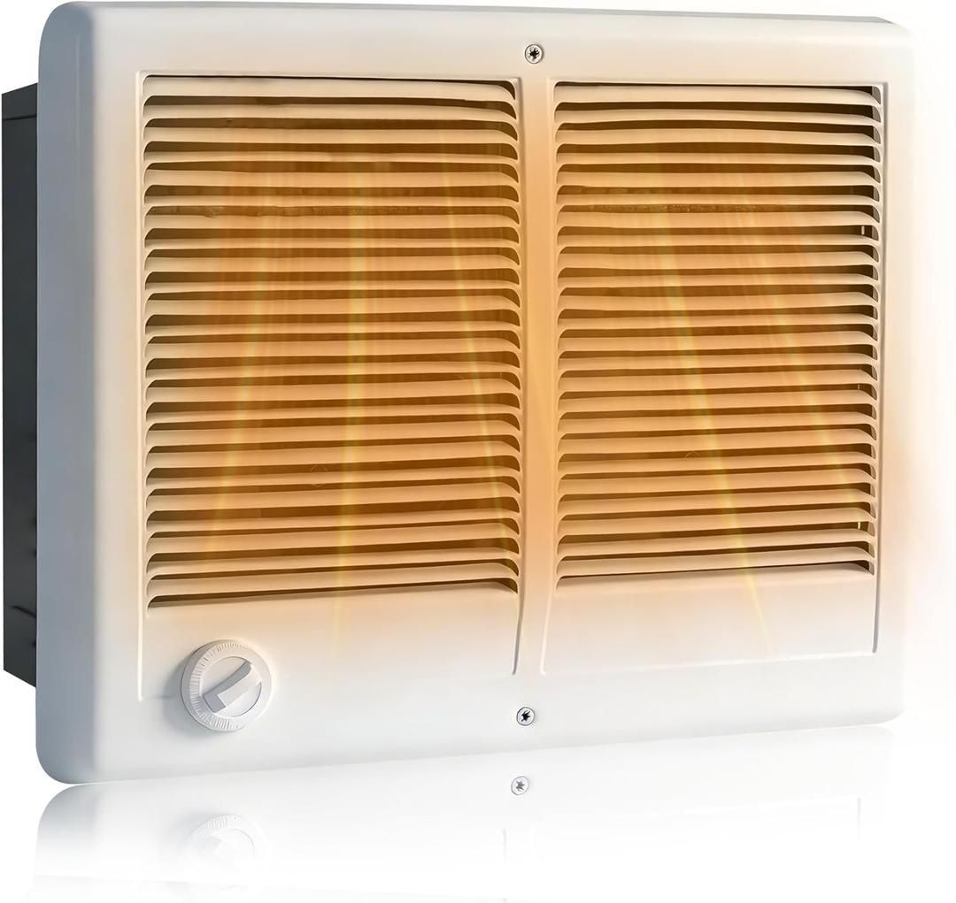 CSTC302TW Twin Electric Wall Heater (for Part: 67526), 3000/2250 Watt, 10236/7677 BTU, 240/208 Volt, for 450 Sq Ft Room Heating, with Adjustable Thermostat, Overheat Protection, Fast Heating