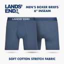 Lands' End Mens Underwear 4 Pack Mens Boxer Briefs for Men Cotton Stretch (S, Blue)