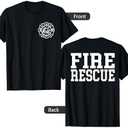 Fire Department Logo Uniform Fireman Symbol Firefighter Gear T-Shirt, S