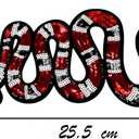 2 x Sequin Snake Iron on Embroidery Applique Patches for Clothing Jean Jacket Decoration