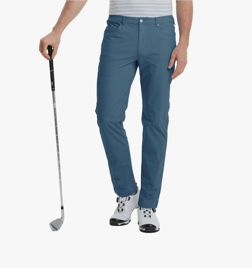 M MAELREG Golf Pants for Men Lightweight Moisture Wicking Business  Stretch Flat Front Casual Dress Pant for Men Size 40W x 30L