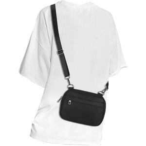 MAXTOP Small Crossbody Bags for Women Belt Bag Fanny Pack with Adjustable Strap (Black)