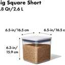 OXO Good Grips POP Container - Airtight Food Storage - Big Square Short 2.8 Qt Ideal for 5 lbs of sugar, cookies or crackers