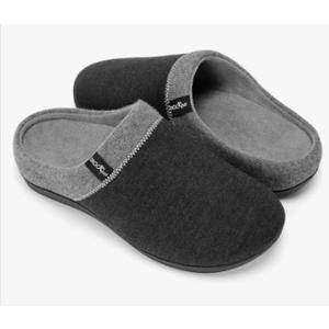 ERGOfoot Orthotic Slippers with Arch Support, Ideal for Plantar Fasciitis, Flat Feet, Heel Pain Relief, Slip on Clog Indoor Outdoor House Shoes with Anti-Skid Rubber Sole, Size 7