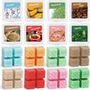 2 x Scented Wax Melts, Soy Wax Warmer Cubes, 8 Scent of Apple Cinnamon, Sea Salt, Cypress, Rosemary, Sandalwood, Bergamot, Freesia, Coffee, Gift Set for Valentine's Day, Birthday, 8x1.2oz