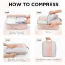 10 Set Compression Packing Cubes for Travel Gifts Women Mom,OlarHike Luggage Clothes Organizer for Travelers,Airplane/Cruise/Car/Train Travel Essentials,Compressible Expandable Saver Space Bags(Beige)