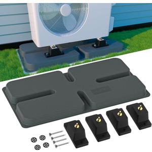 Mini Split Pad for Condenser: Ground Base with Anti Vibration Paver Pads for HAVC Accessories-Rubber Isolation Mat for Air Conditioner Outdoor Units Minisplit Heat Pump Systems 34.6"x18.1"x2"