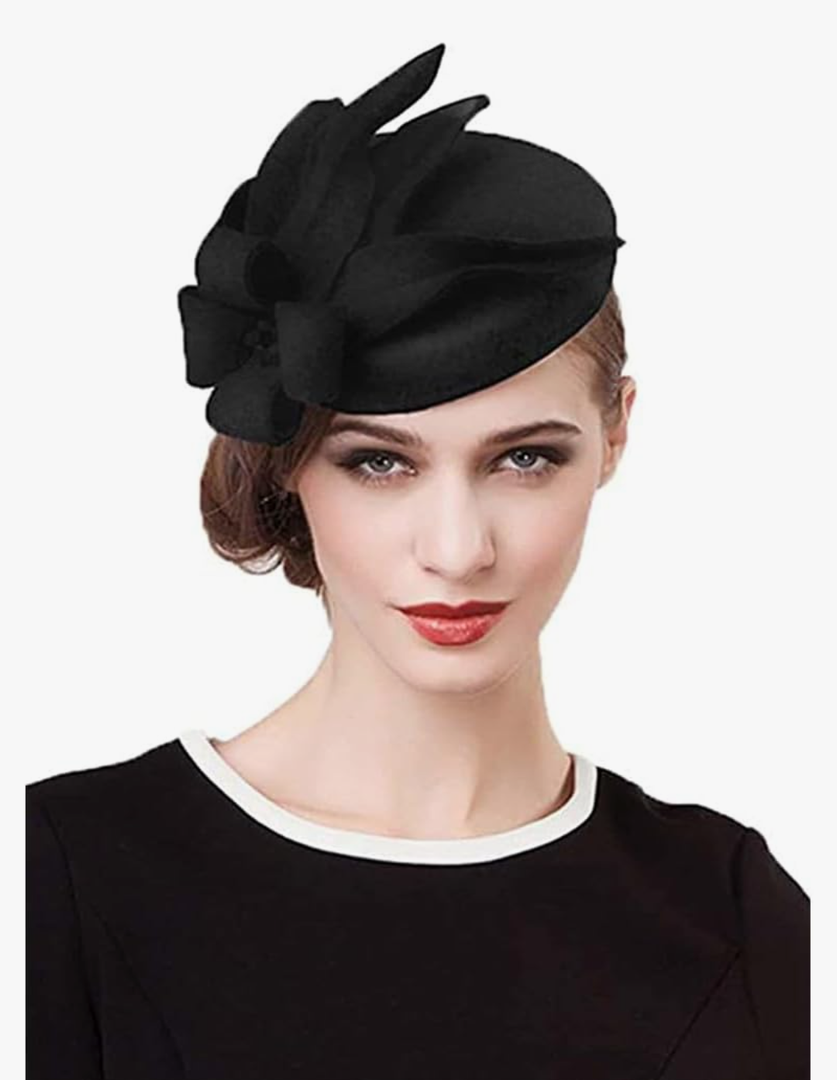 Wool Felt Flower Elegant Fedora Hats Women Fascinators Wedding Hat Pillbox Hats Formal Church Derby Dress Fedoras