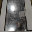 TETOTE Black Farmhouse Barn Door Wood Mirror for Bathroom Wall 40 x 26 Waterproof Natural Solid Wooden Framed Rectangle Vanity Mirror Wall Mounted, Fully Assembled