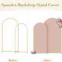 Nude Arch Covers Set of 2-7.2 and 6ft Nude Arch Backdrop Cover Spandex Wedding Balloon Arch Stand Covers for Baby Shower Birthday Party Bridal Shower Photo Arch Covers Stretchy Backdrop