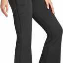 Heathyoga 28''/30"/32" Yoga Pants Women Wide Leg Yoga Pants with Pockets for Women Flare Leggings Bootcut Work Dress Pants, Large
