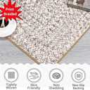 ROYHOME 8x10 Area Rug Machine Washable Rug for Living Room Print Braided Accent Rug Stain Resistant Non-Slip Carpet Farmhouse Solid Printed Textured Floor Cover for Home Decor, Beige/Grey