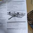 CURT 18153 60 x 24-Inch Basket Hitch Cargo Carrier, 500 lbs Capacity, Black Steel, 2-In Folding Shank