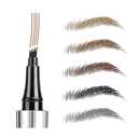 5 Colors Hair-like Strokes Eyebrow Pen, Mimics Natural Eyebrow Liquid Microfilling, Eye Brow Makeup by Linble (#1 Soft Brown)