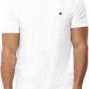 INTO The AM Mens T Shirt with - Short Crew Neck Soft Fitted Tees  Fresh Classic Basic Men's T-Shirts. Black, XL