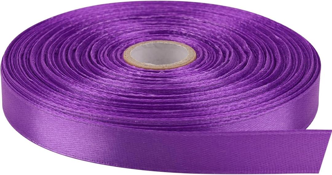 3 x 1/2 Inch x 50 Yards Polyester Ribbon - Lavender | Single-Faced Craft Ribbon for Bows, Gift Packaging, Scrapbooking