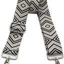 Purses Purse Strap Wide Shoulder Strap Adjustable Replacement,Retro Jacquard Embroidery for Shoulder Bags (Silver Hardwar-6 Prismatics-721)
