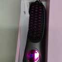 Go Brush Pro, 2026 Upgraded Go Brush Pro, Portable Straightener Brushs for Travel, Cordless Fast Heating Hair Straightener with LCD Temperature Display, Smooth Frizz (Grey)