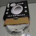 OVENTE Wall Mounted Lighted Makeup Mirror, 9" Double Sided 1X/7X Magnifying Vanity Mirror for Bathroom with LED Lights, Cordless, 360 Rotation and 13" Extendable Arm, Polished Chrome 