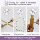 3 Pack Gold Metal Arch Backdrop Stand Set - 6FT, 5FT, 4FT Balloon Stand for Weddings Ceremony, Parties, and Baby Showers - Door Frame Backdrop Stand